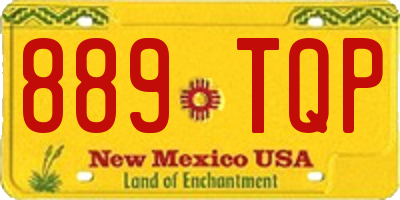 NM license plate 889TQP