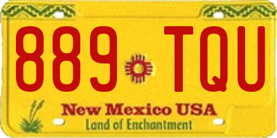 NM license plate 889TQU