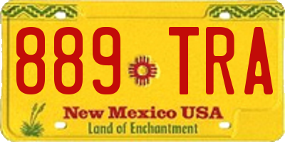 NM license plate 889TRA