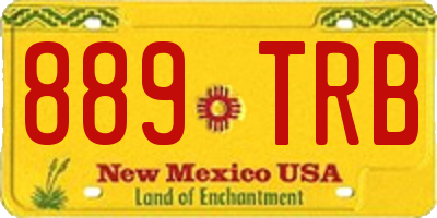 NM license plate 889TRB