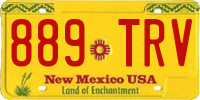 NM license plate 889TRV