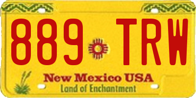 NM license plate 889TRW