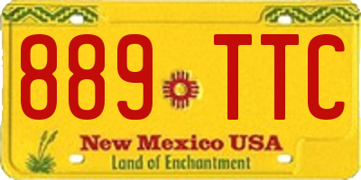 NM license plate 889TTC