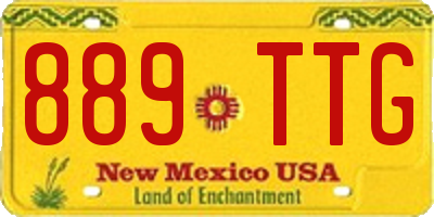 NM license plate 889TTG