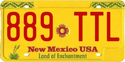 NM license plate 889TTL
