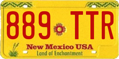 NM license plate 889TTR