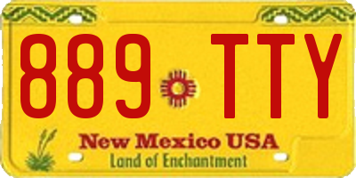 NM license plate 889TTY