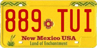 NM license plate 889TUI