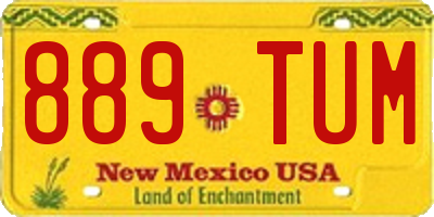 NM license plate 889TUM