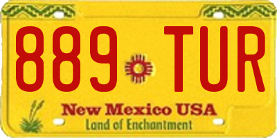 NM license plate 889TUR