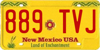 NM license plate 889TVJ