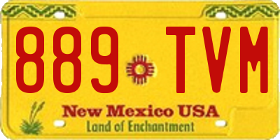 NM license plate 889TVM