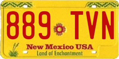 NM license plate 889TVN