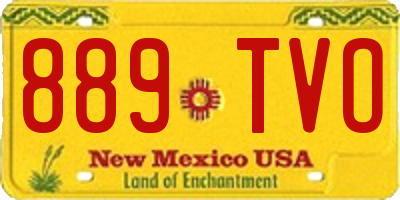 NM license plate 889TVO