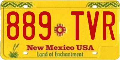 NM license plate 889TVR