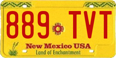 NM license plate 889TVT