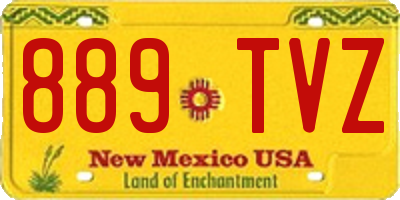 NM license plate 889TVZ