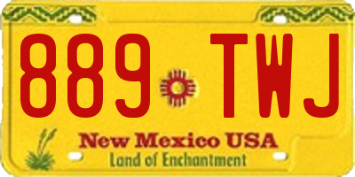NM license plate 889TWJ