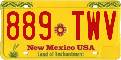 NM license plate 889TWV