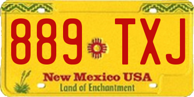 NM license plate 889TXJ