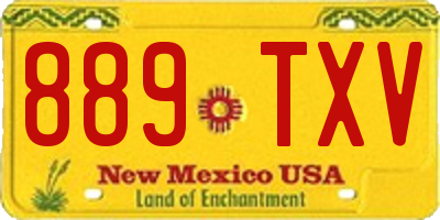 NM license plate 889TXV