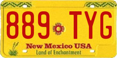 NM license plate 889TYG
