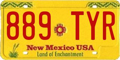 NM license plate 889TYR