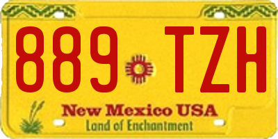 NM license plate 889TZH