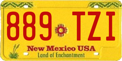 NM license plate 889TZI