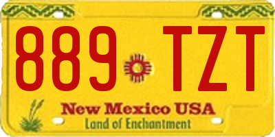 NM license plate 889TZT