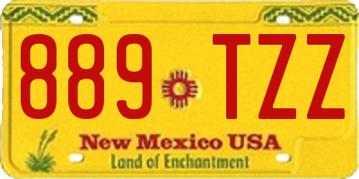 NM license plate 889TZZ