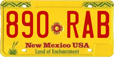 NM license plate 890RAB