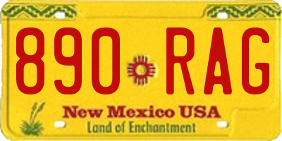 NM license plate 890RAG