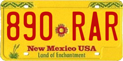 NM license plate 890RAR