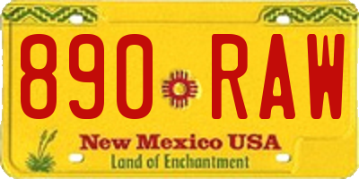 NM license plate 890RAW