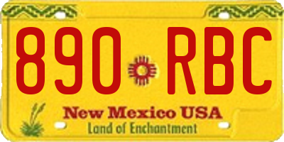 NM license plate 890RBC