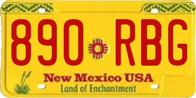 NM license plate 890RBG