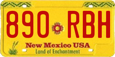 NM license plate 890RBH