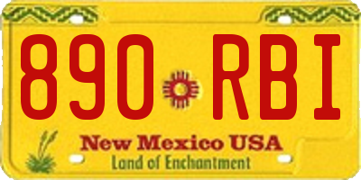 NM license plate 890RBI