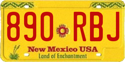 NM license plate 890RBJ