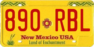 NM license plate 890RBL