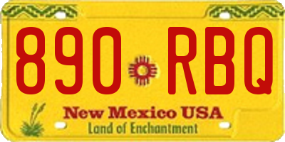 NM license plate 890RBQ