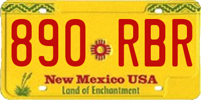NM license plate 890RBR