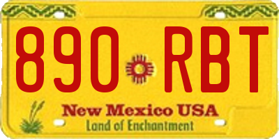 NM license plate 890RBT
