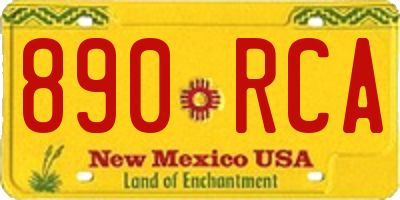 NM license plate 890RCA