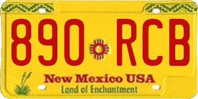 NM license plate 890RCB