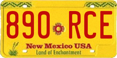 NM license plate 890RCE