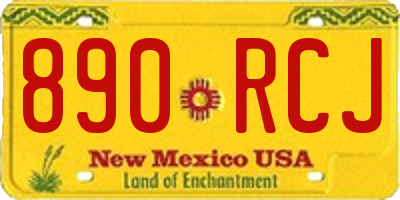 NM license plate 890RCJ
