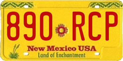 NM license plate 890RCP