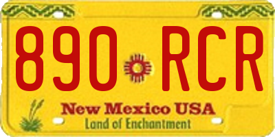 NM license plate 890RCR